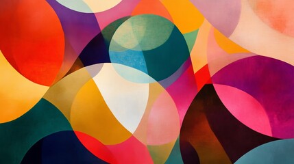 Obraz premium Abstract geometric shapes in vibrant colors
