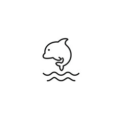 Dolphin icon vector. EPS 10 editable vector