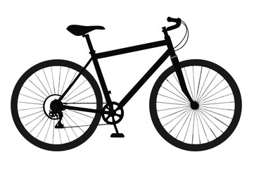 bicycle silhouette vector illustration 