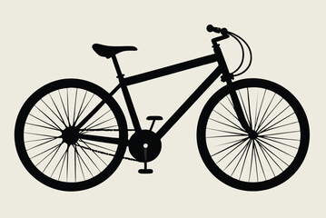 bicycle silhouette vector illustration 