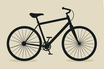 bicycle silhouette vector illustration 