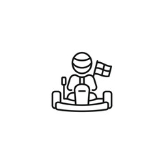 Karting icon vector. EPS 10 editable vector