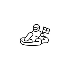 Karting icon vector. EPS 10 editable vector