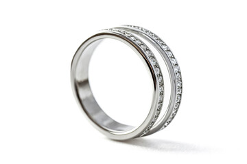 Silver Ring with Diamond Detail