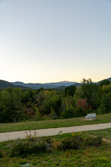 A beautiful view of mountains in White Mountain National Forest.