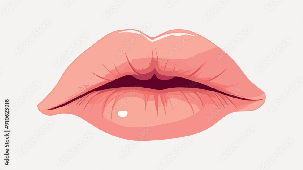 Poster aesthetic of a lipstick kiss illustration vector