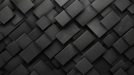 Fototapeta premium Seamless 3D Black Leather Cube Pattern