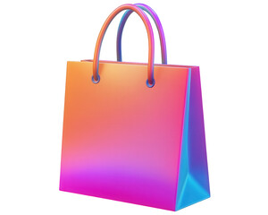 A shopping bag isolated on white transparent background