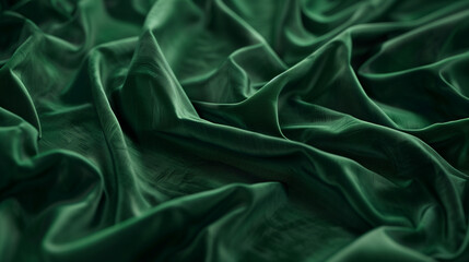 Obraz premium Green Fabric Texture Background with Smooth and Soft Velvet Appearance