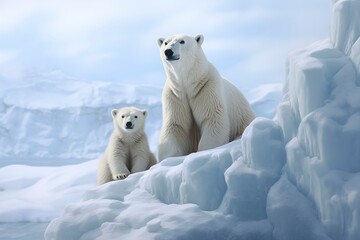 polar bear in the snow