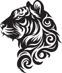Fototapeta premium a tiger head with a tribal design