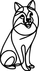 dog line art illustration