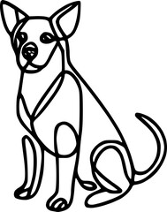 dog line art illustration