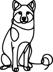 dog line art illustration