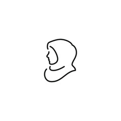 Hijab icon vector. EPS 10 editable vector