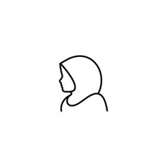 Hijab icon vector. EPS 10 editable vector