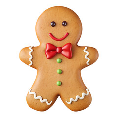 gingerbread man isolated on transparent background