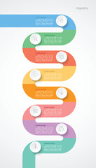 Infographic 8 options design elements for your business data. Vector Illustration.