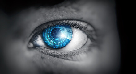 Naklejka premium Macro image of human eye
