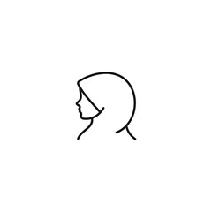 Hijab icon vector. EPS 10 editable vector