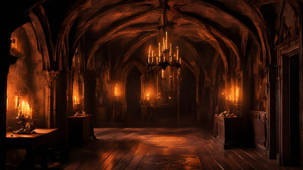 Spooky Cliffside Halloween Castle