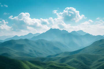 Fototapeta premium Simple background of mountains and sky