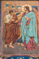 Naklejka premium Healing of the blind man