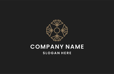 flower logo design vector luxury template