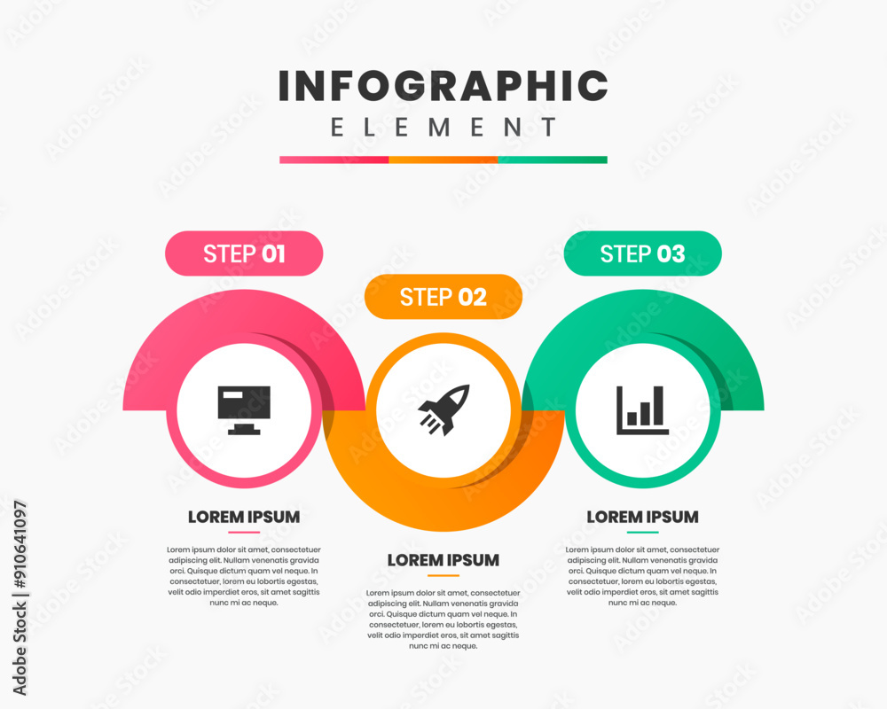 Poster vector graphic infographic element design icon templates with 3 options or steps. can be used for pr