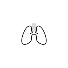 Lungs icon vector. EPS 10 editable vector