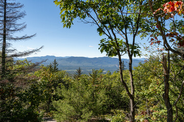 A beautiful view of mountains in White Mountain National Forest.