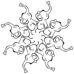 Elephant mandala