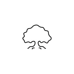 Oak tree icon vector. EPS 10 editable vector