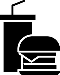 Burger design, burger with drink icon.