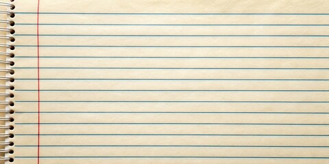 Fototapeta premium Blank note on lined paper for writing, blank, note, lined, paper, writing, stationery, document, office, school