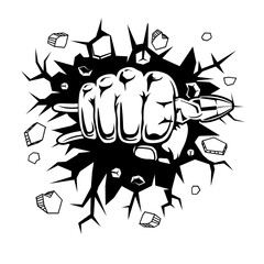 Electrician Hand Fist | Electrical Repair | Electrician | Hand Fist | Smashing Hand | Electrician Tool |Pliers | Skilled Worker | Original Illustration | Vector and Clipart | Cutfile and Stencil