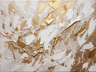 white gold art painting texture with oil acrylic paint