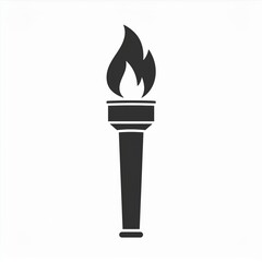 torch icon isolated on white