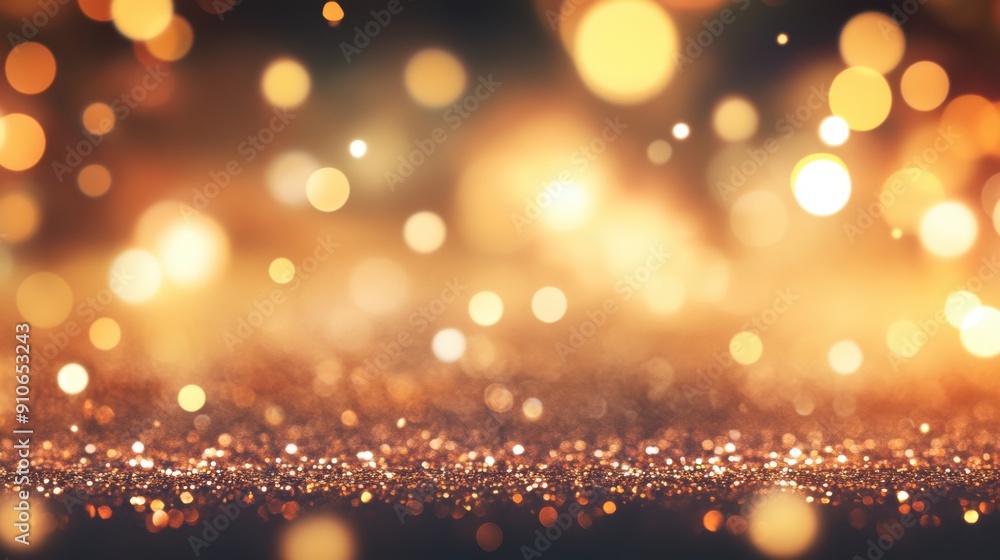 Aufkleber a mesmerizing display of golden sparkling lights creating a festive ambiance.