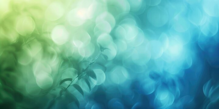Cool Blue and Green Blur - A refreshing abstract blur combining cool blue and green tones, ideal for a calming and peaceful background.