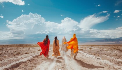 Spirited woman team using social media to share and explore destinations