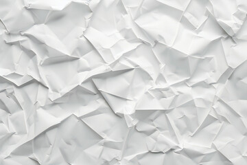 Crumpled White Paper Creating an Abstract and Textured Background Design