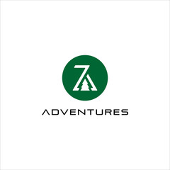 Z Letter Logo Design. Adventure and Exploration Concept with Pine Tree Symbol. Minimalist Vector Icon for Travel, Nature, Camping, and Sport Brand Identity. Clean, Modern, Elegant Logo for Journey