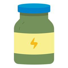 protein shake drink flat icon