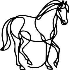 horse line art