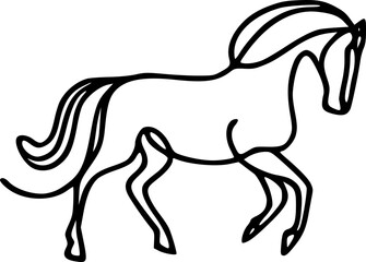 horse line art