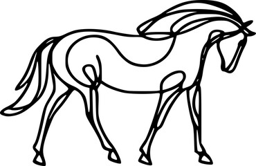 horse line art
