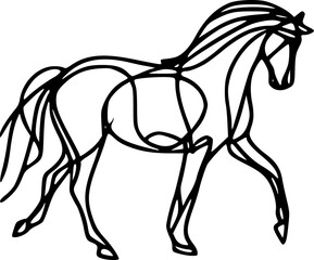 horse line art