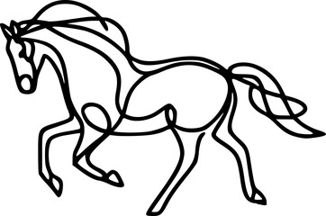 horse line art
