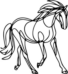 horse line art